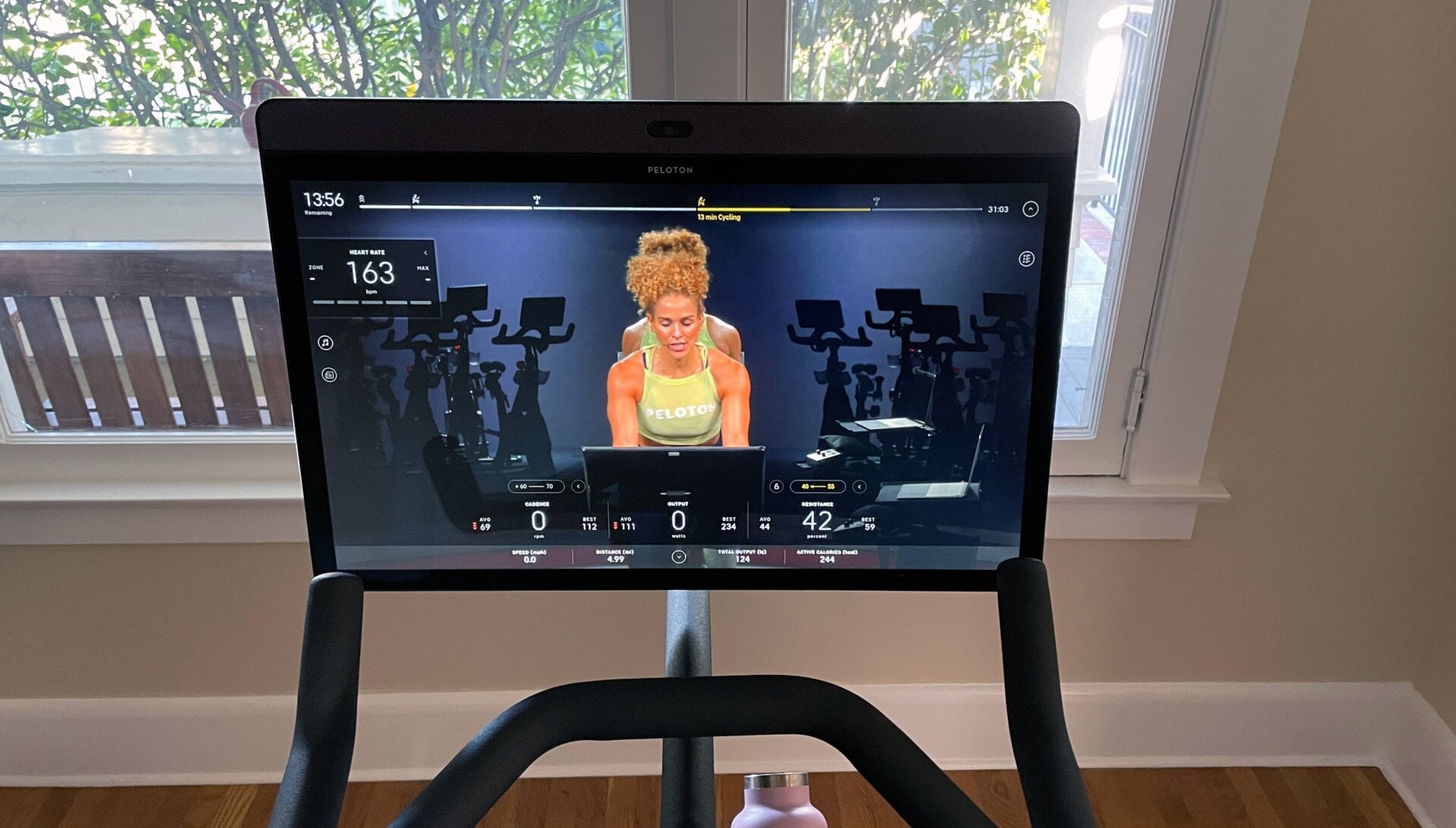 Pedaling on my bike to nowhere.