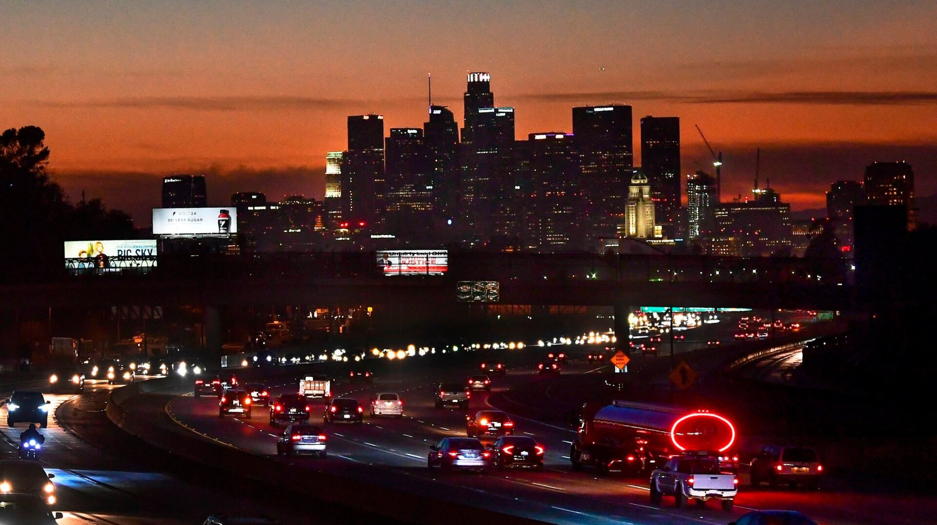 Downtown Los Angeles, California on Dec. 3, 2020. All those cars are a problem—but so are all those buildings!