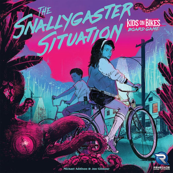 The box cover art for The Snallygaster Situation. 