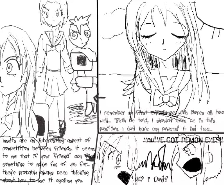 A page of a comic I drew with the SketchBoard when I was 13.