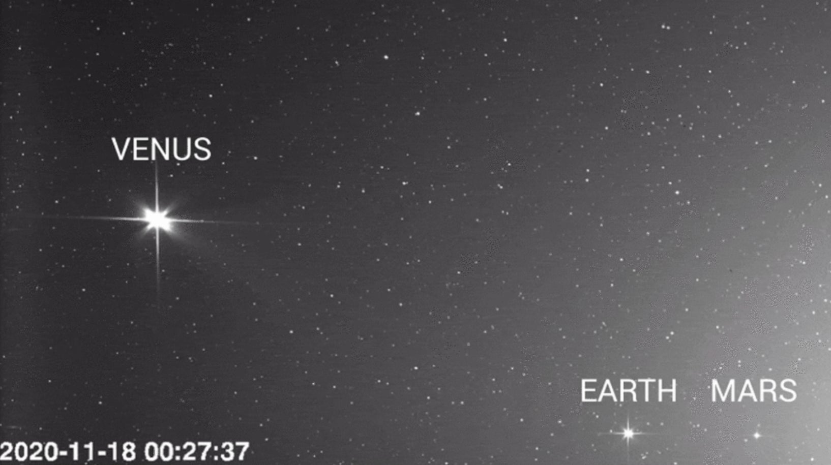 Venus, Earth, and Mars, as spotted by the Solar Orbiter.