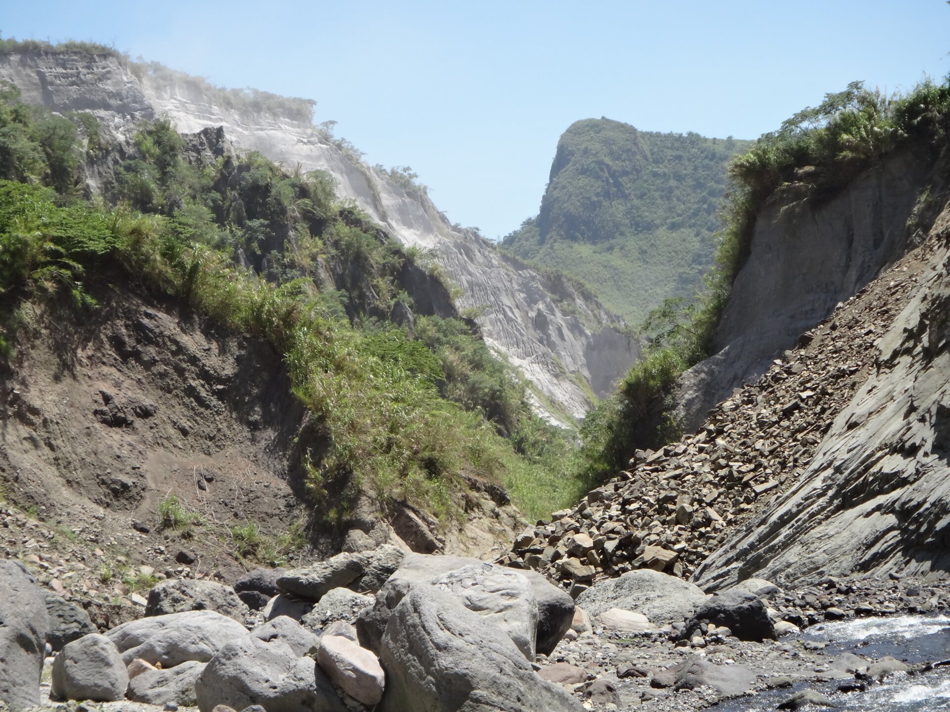 The Pinatubo landscape still shows evidence of the 1991 eruption.