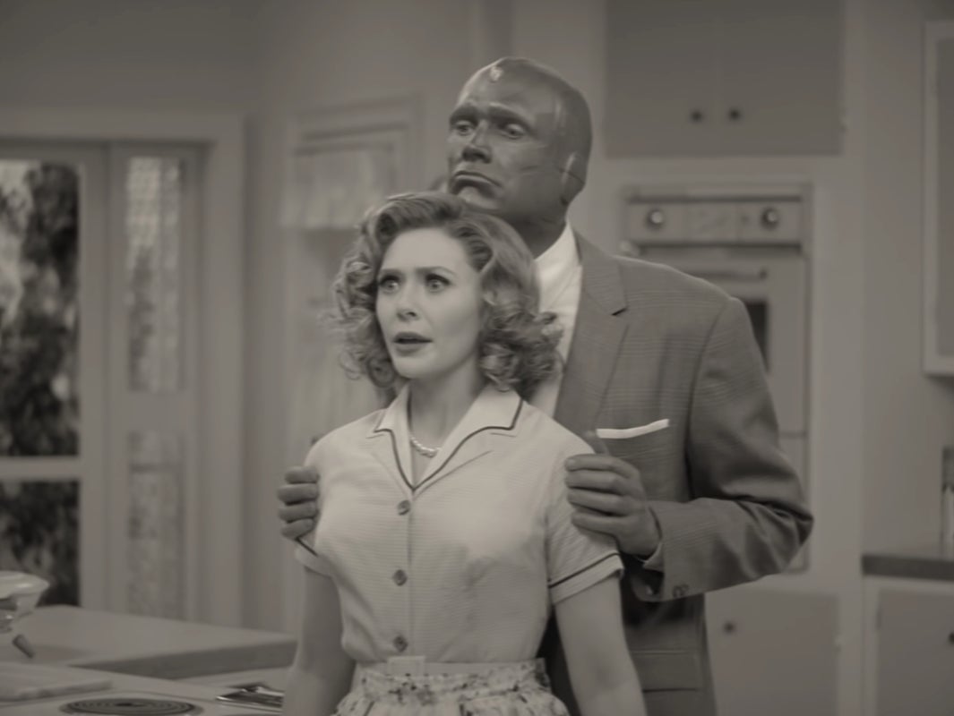 Wanda and Vision attempting to recall the significance of a certain date.