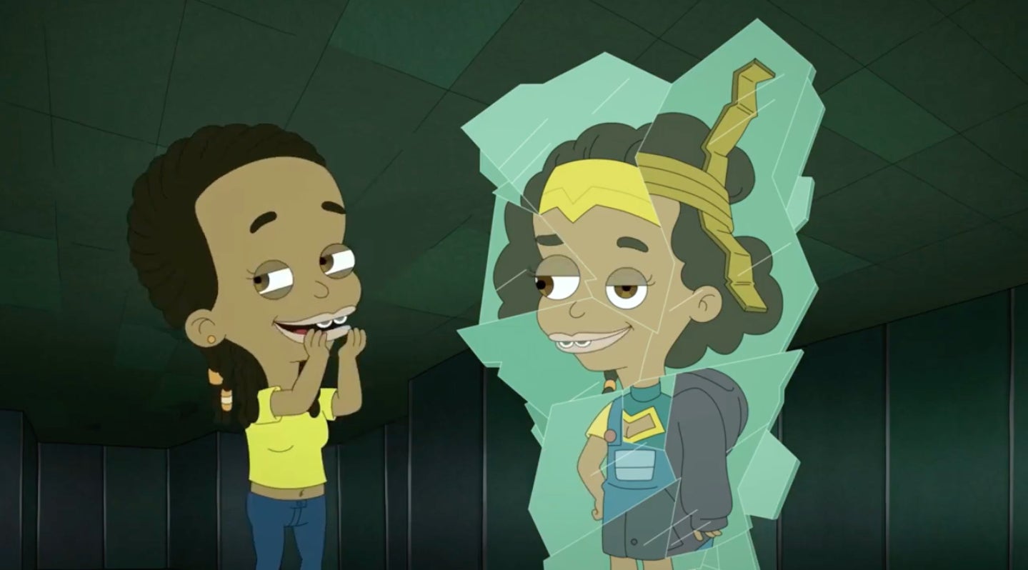 Missy and Mirror Missy having a heart to heart.