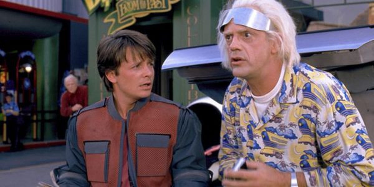 Christopher Lloyd (again) as Doc Brown (with Michael J. Fox as Marty).