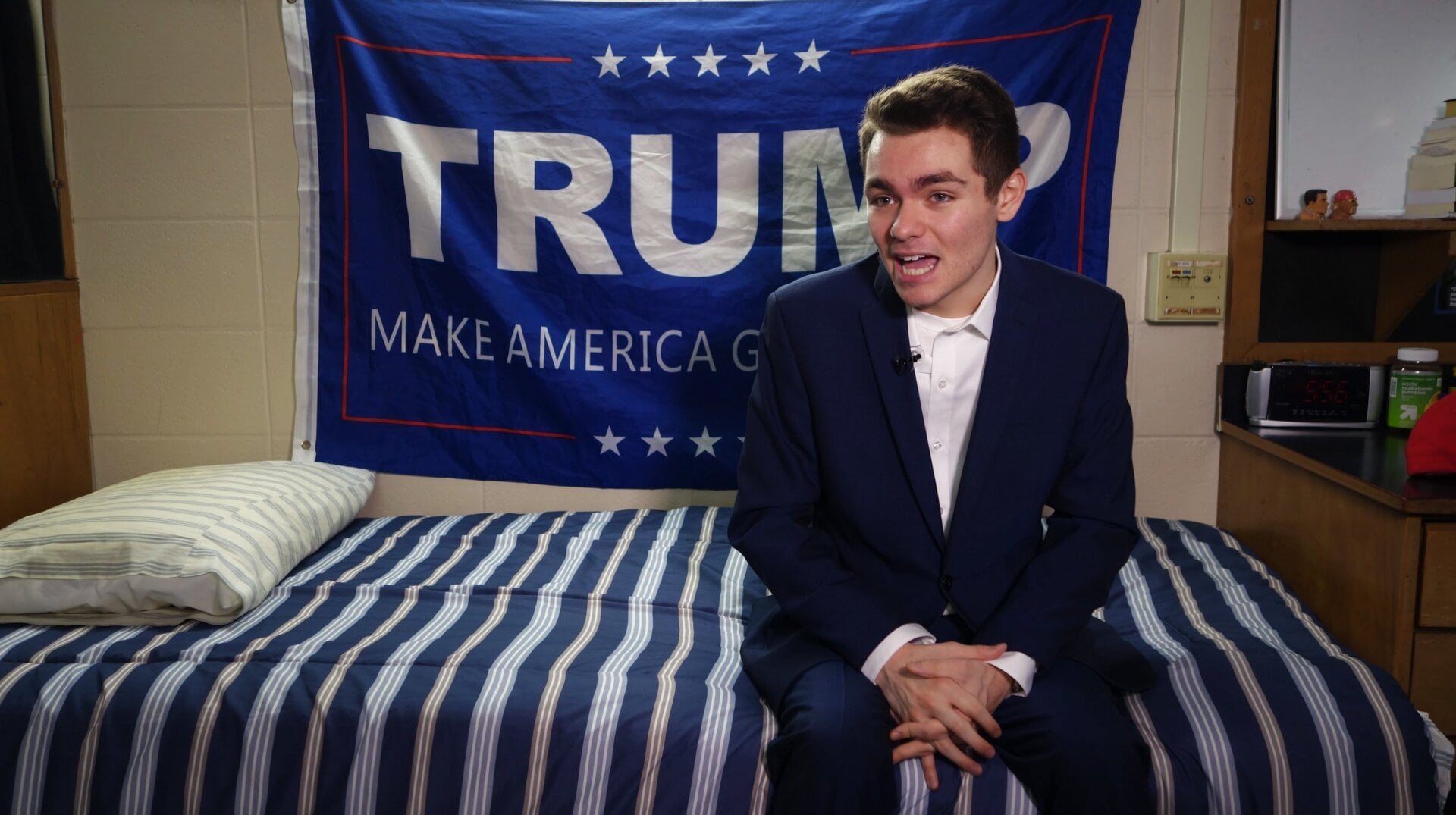 Nick Fuentes, a pro-Trump Holocaust denier who reportedly received about $234,000 in bitcoin from a mysterious donor on Dec. 8, 2020, seen in a file photo from 2016.