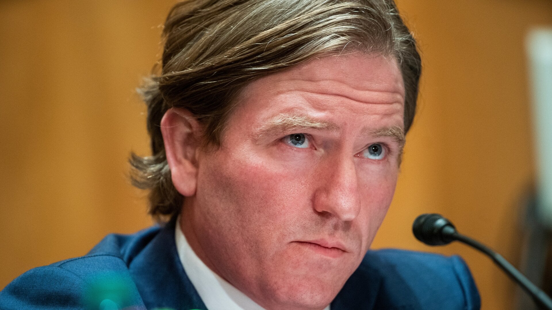 Former Cybersecurity and Infrastructure Security Agency Director Chris Krebs testifies before a Senate Homeland Security and Governmental Affairs hearing to examine claims of voter irregularities in the 2020 election in the Dirksen Senate Office Building on December 16, 2020 in Washington, DC.