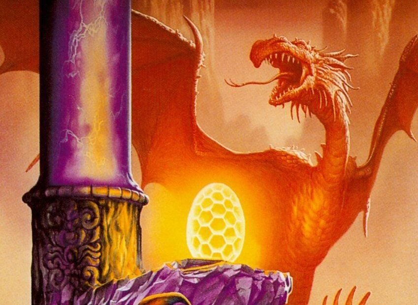 A portion of Luis Castro’s cover for the foreign edition. This is Giogi in his wyvern form; the full cover shows off his scorpion-like tail stinger.