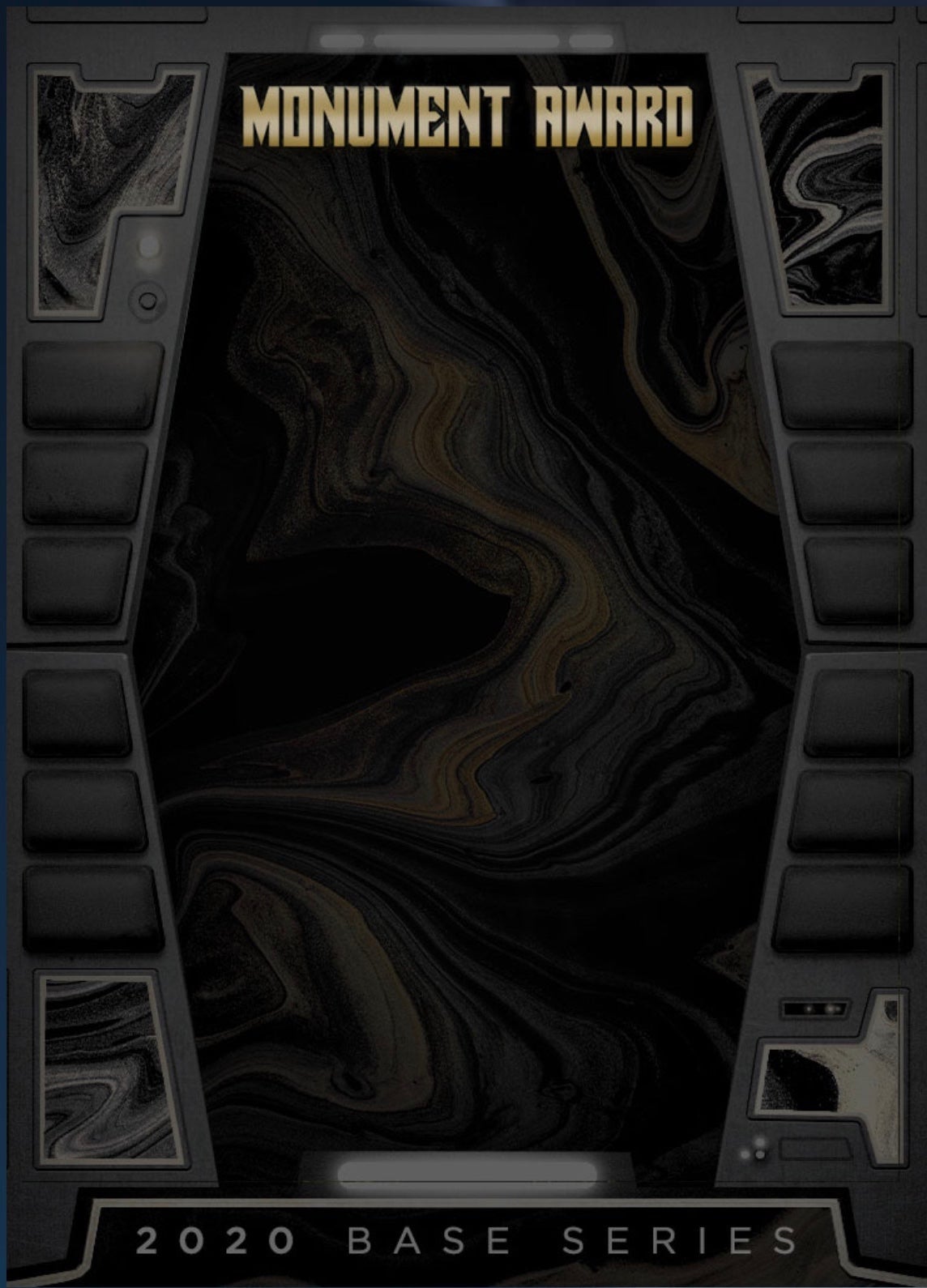 The back of a 2020 Monument. The space will be filled with the names of people who were able to get it.