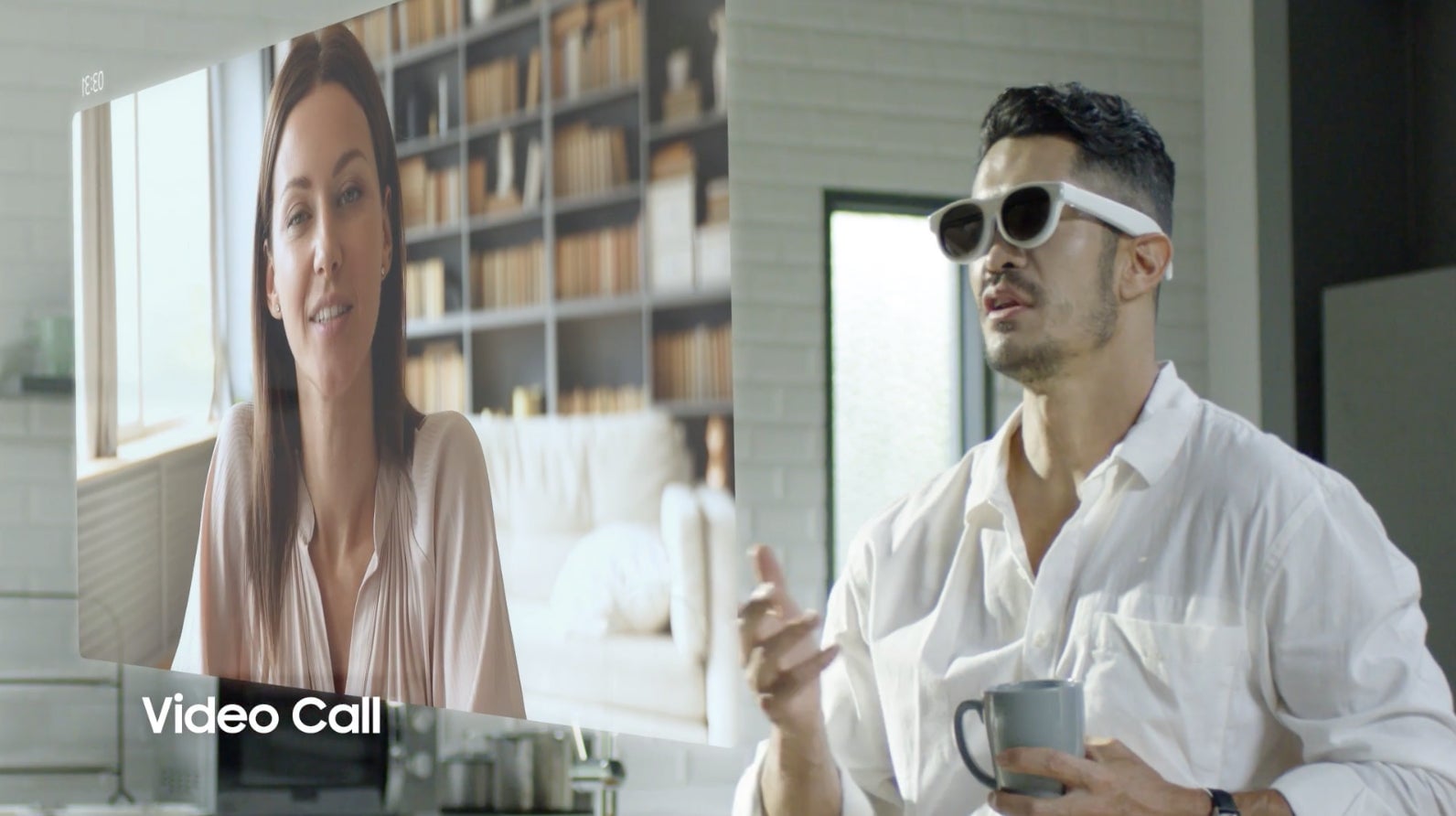 Samsung’s gonna have to solve the douche factor for using these on a video call.