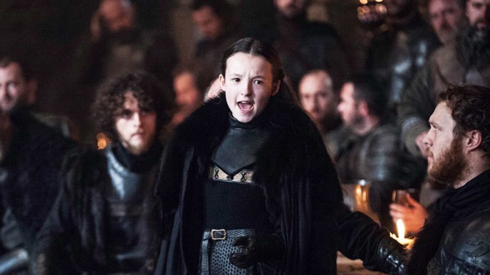 Bella Ramsey as Lyanna Mormont in Game of Thrones.