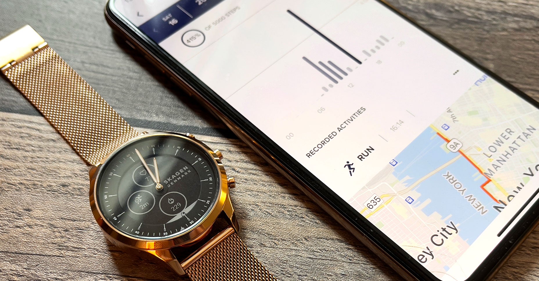 You can now see GPS maps of your route in the Skagen app.
