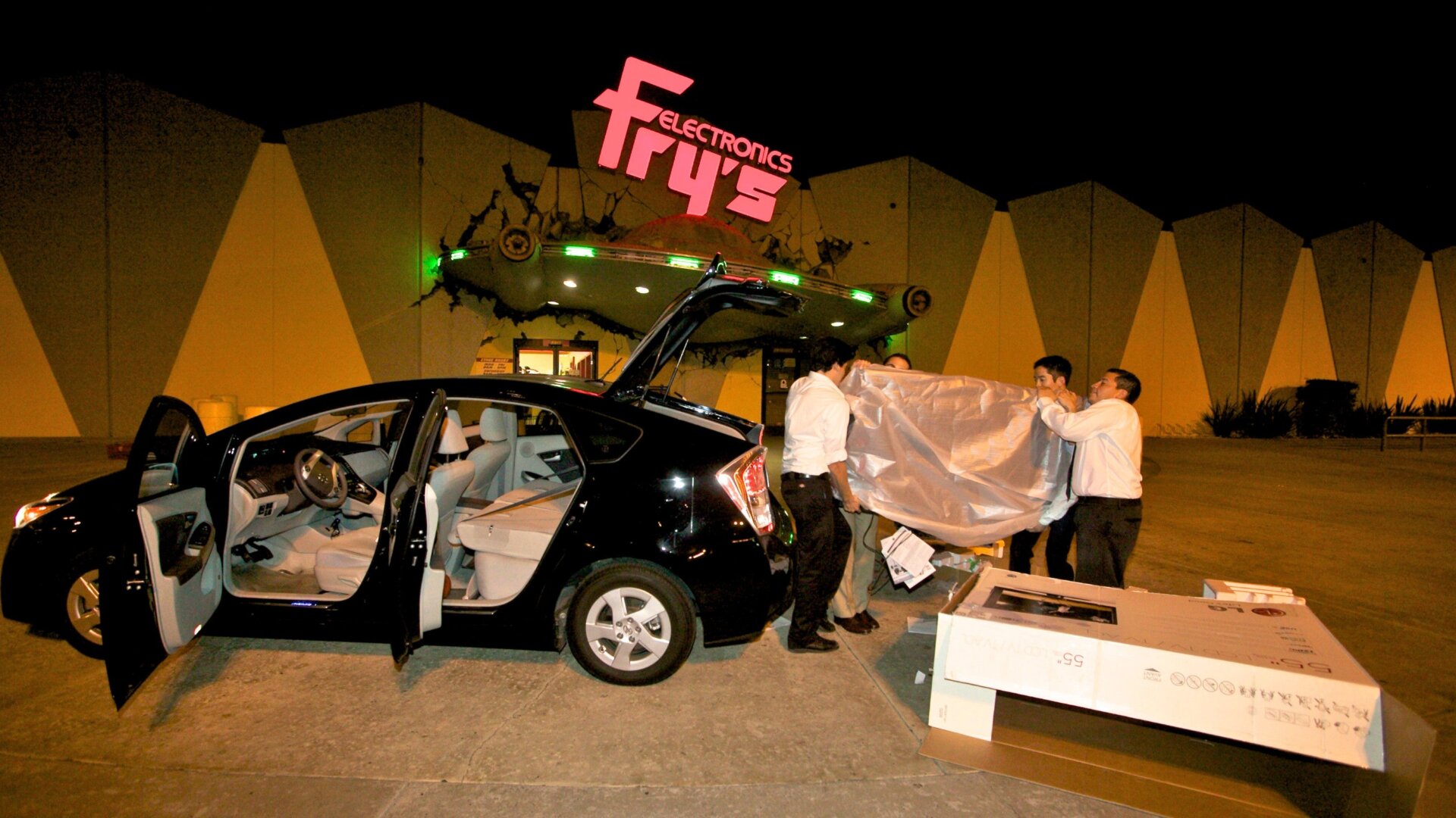 File photo of the Fry’s Electronics store in Burbank, California from 2010.