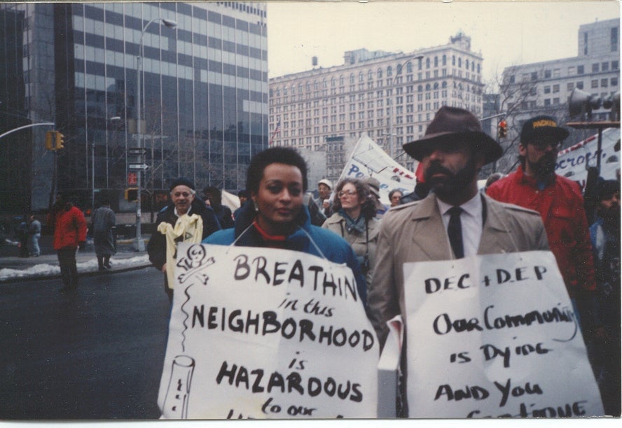 Shepard protesting in 1988.