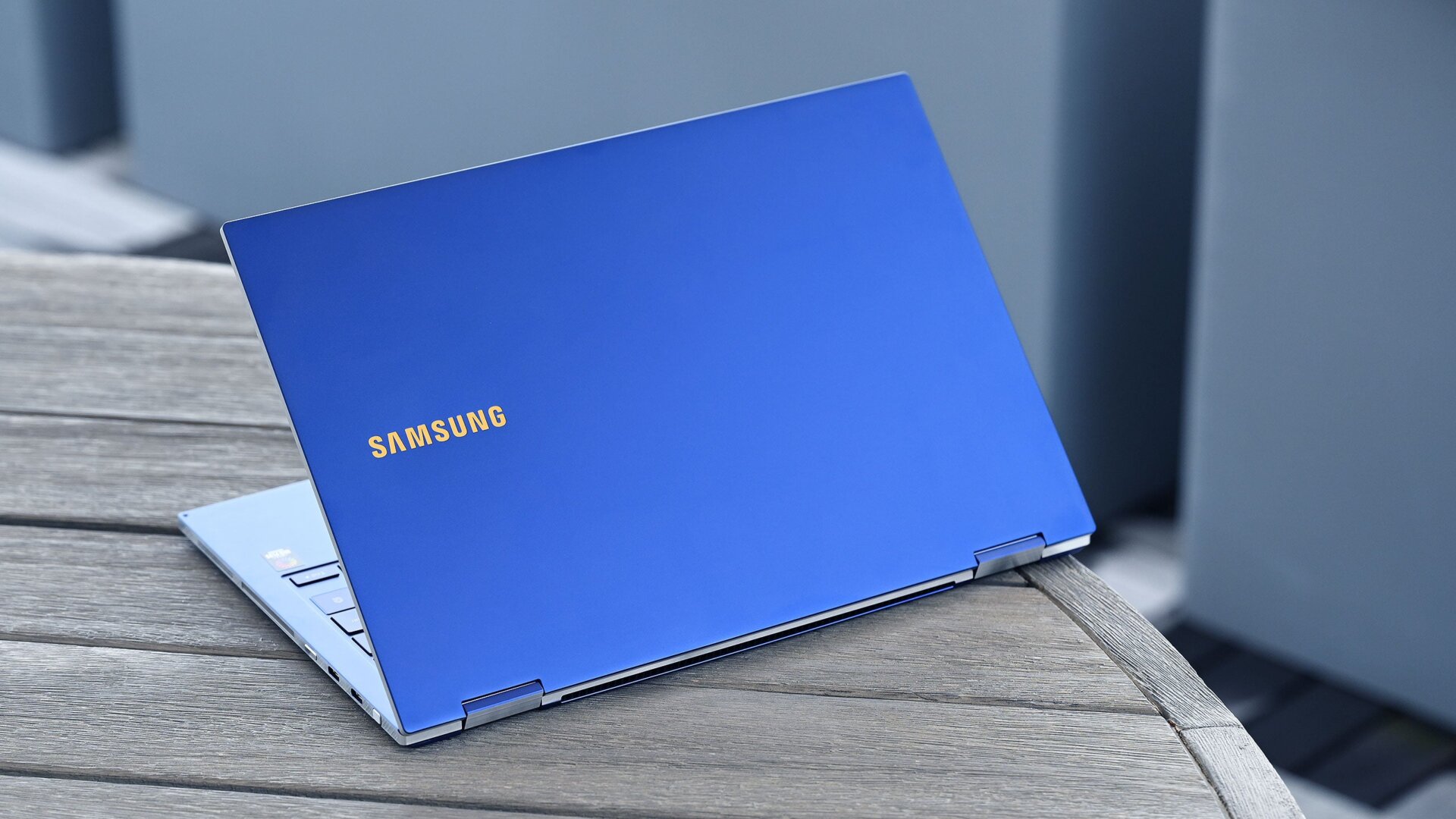 The Galaxy Book’s blue anodized finish offers a great pop of color in a see of silver and black alternatives. 