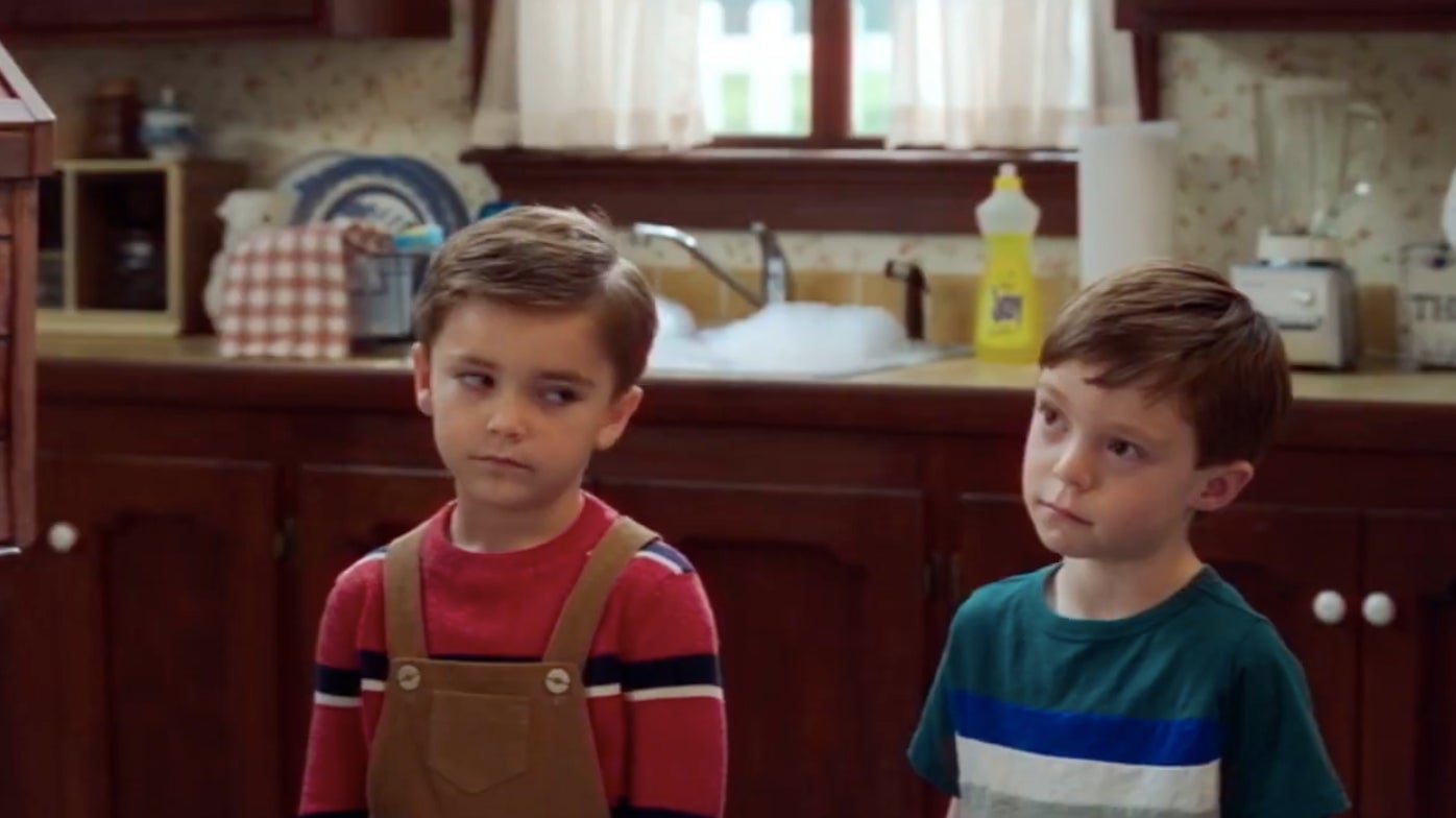 Billy and Tommy plotting to get a puppy.