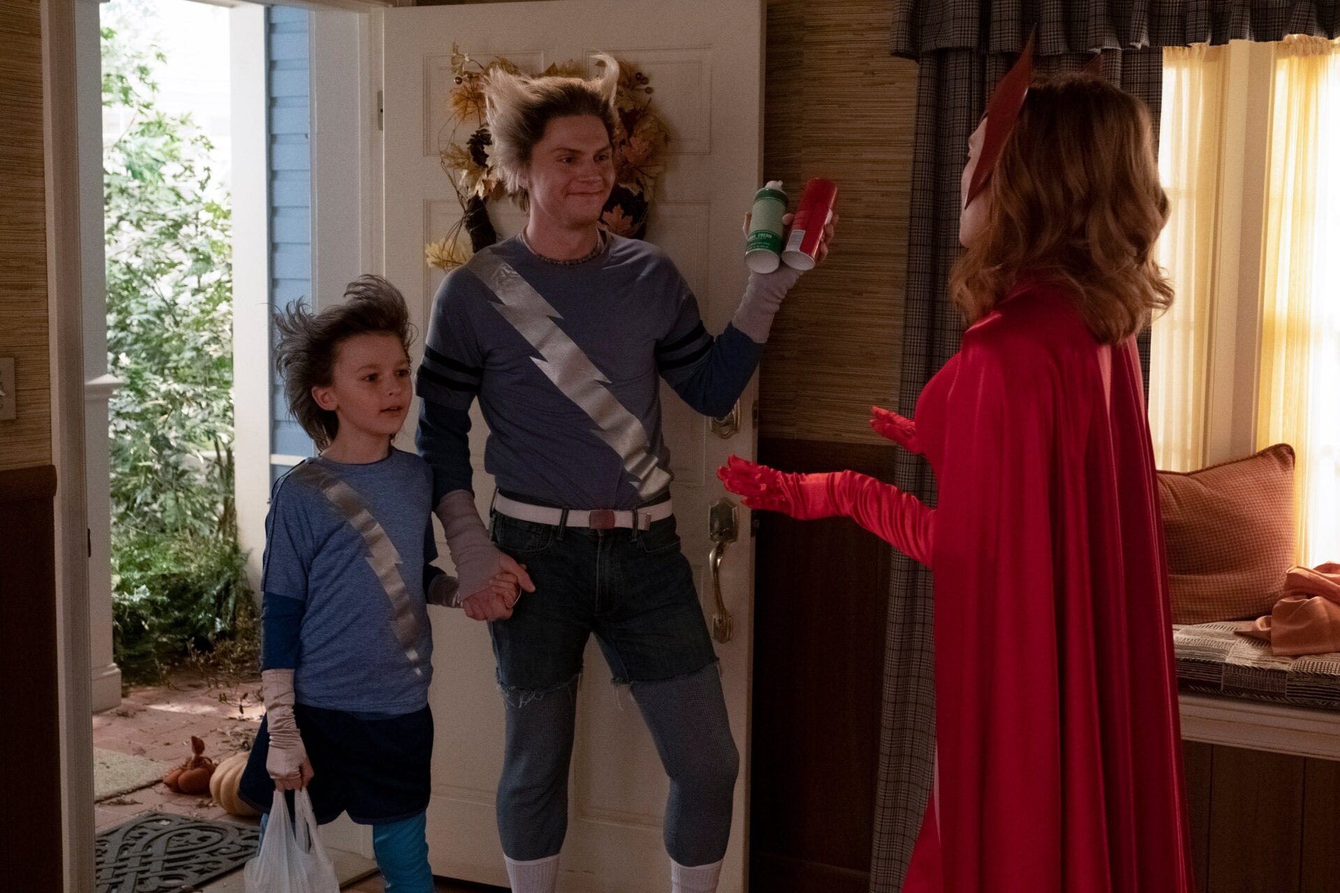 Pietro and Tommy showing up as Quicksilvers in WandaVision.