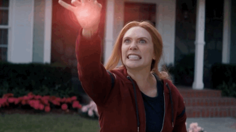 Monica and Wanda facing off.