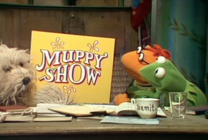 Muppy imploring Kermit and Scooter to consider renaming the show.