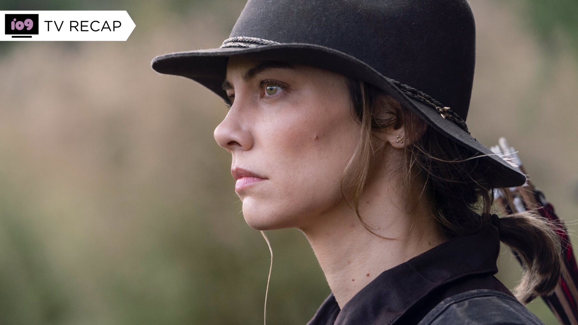 Maggie (Lauren Cohen) discovers you can’t go home again, especially after the Whisperers burned it down.