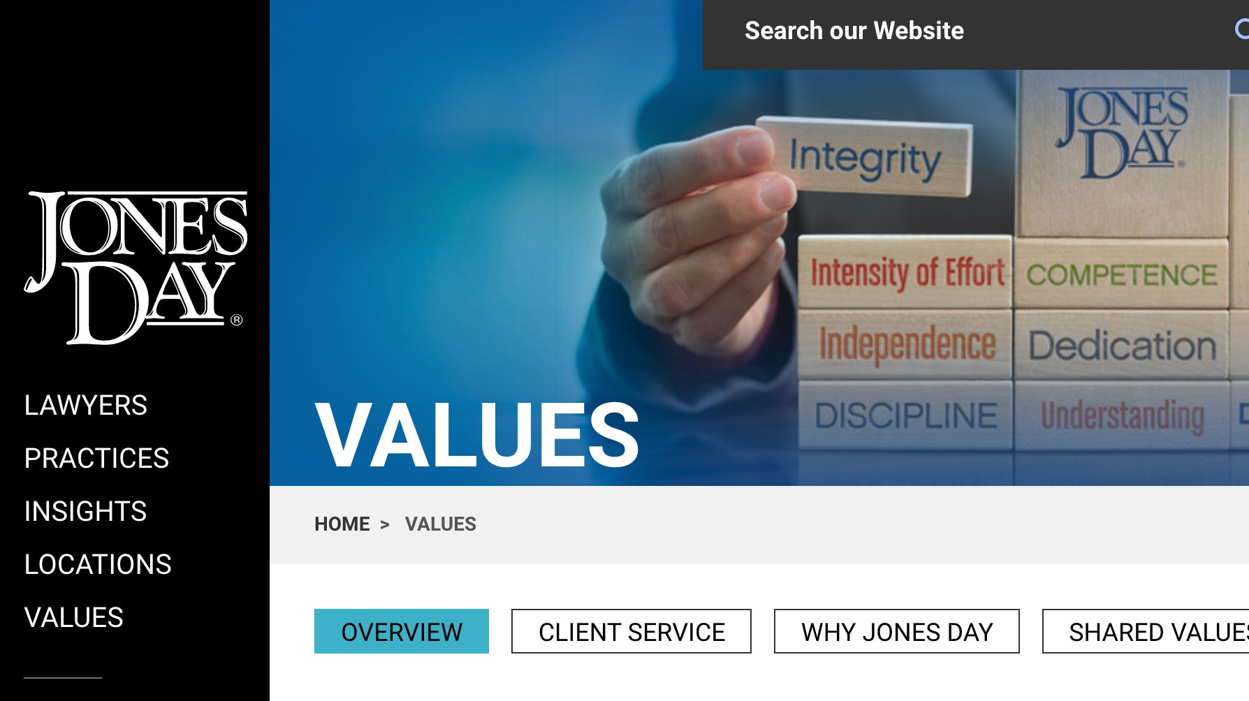 Screenshot: Lucas Ropek: Jones Day website