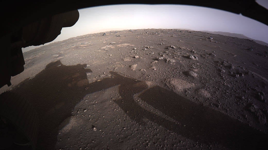 Percy’s first full-color image taken on Mars.