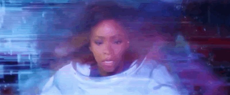 Monica fighting her way through the Hex.