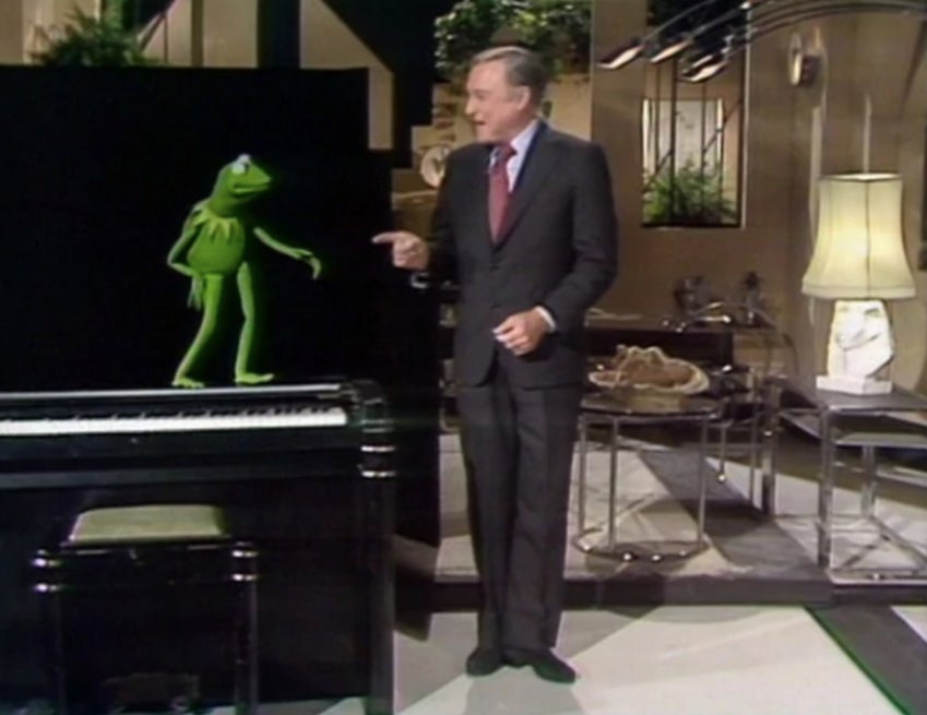 Kermit and Gene Kelly rehearsing.