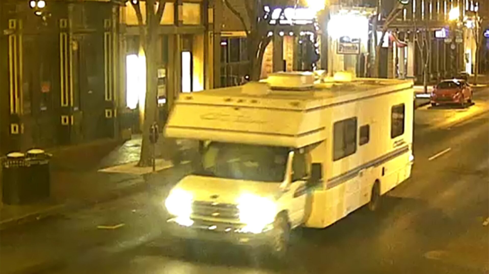 The vehicle used in the attack on Nashville on December 25, 2020, as released in a photo by the Metro Nashville Police Department.