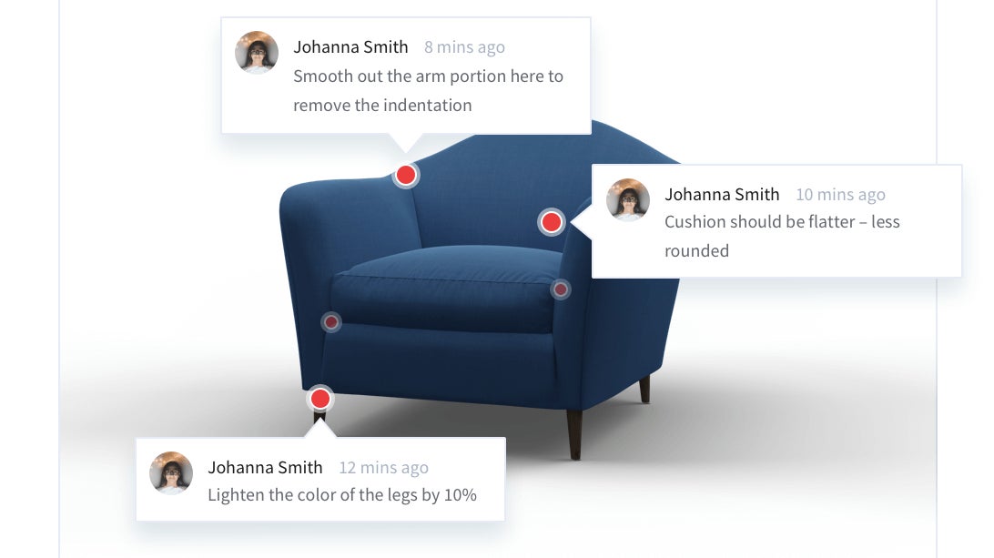 A computer-generated armchair. 