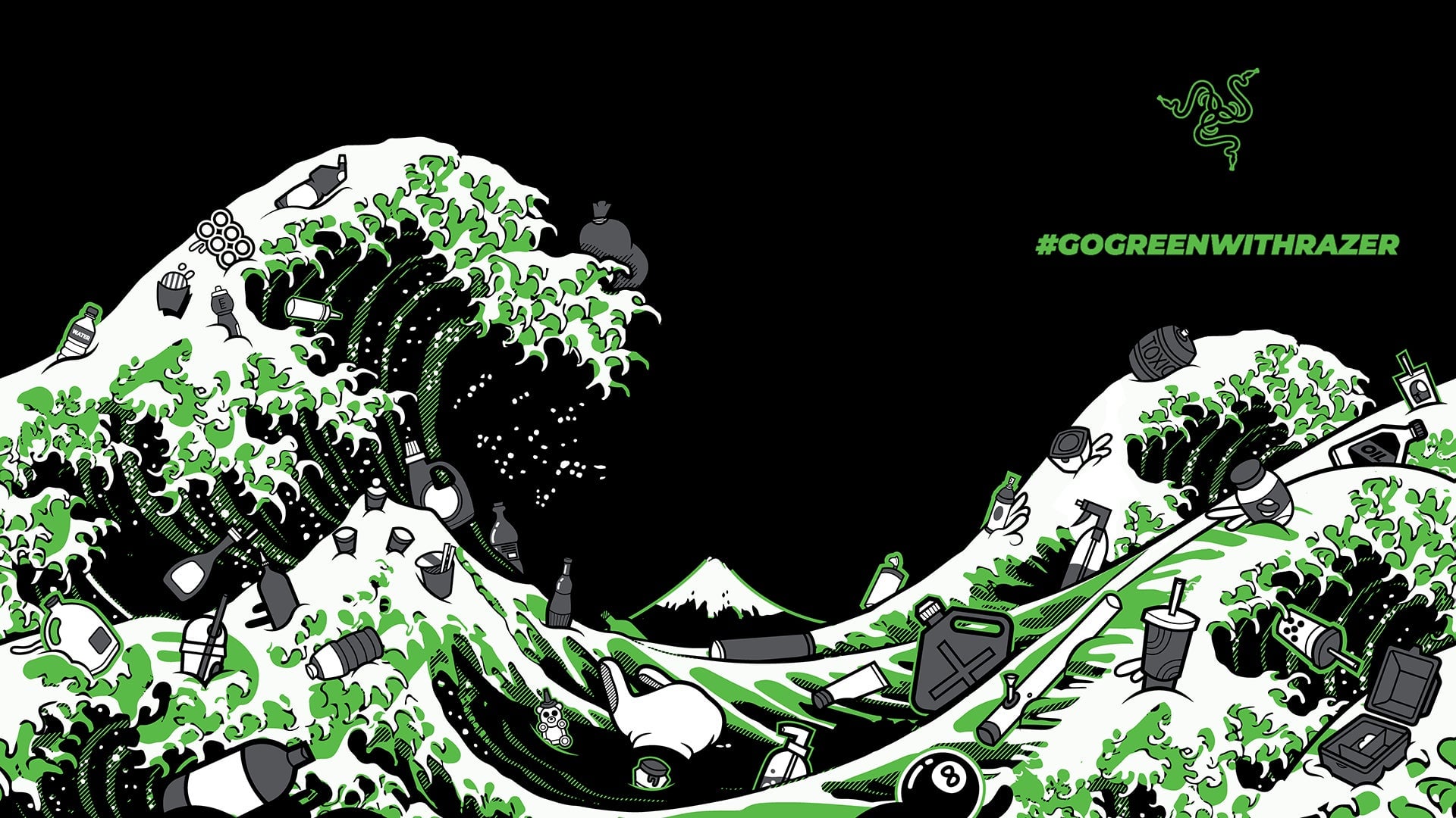 Here’s Razer’s updated eco take on the classic Japanese woodblock print. 