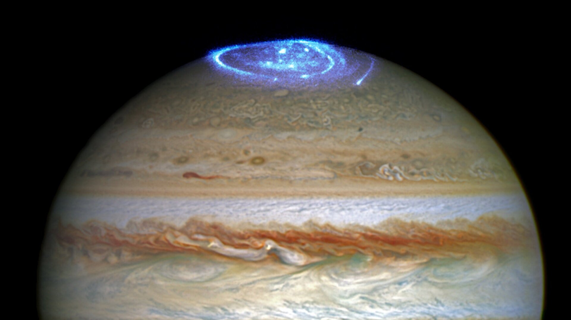 Jupiter’s northern auroras.