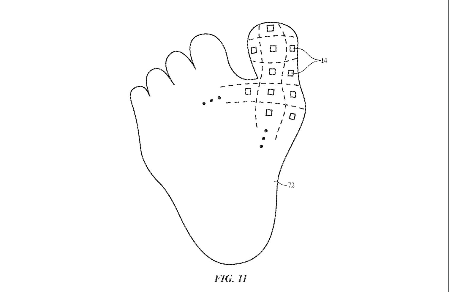 A “illustrative foot and an associated array of haptic output components.” Show f**t sweeties.