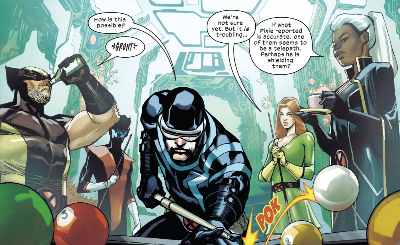 The adult X-Men acting like they were never a bunch of ridiculously dressed children.