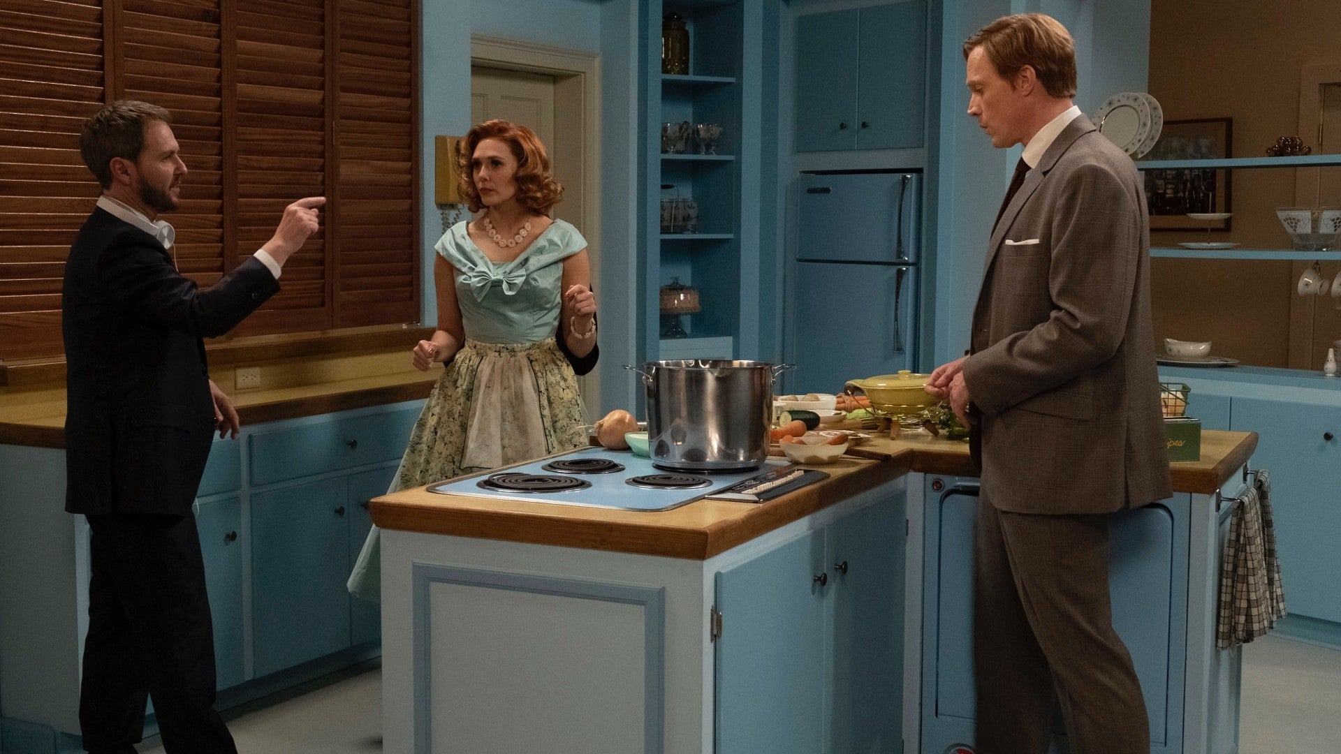 Director Matt Shakman on the set of WandaVision.