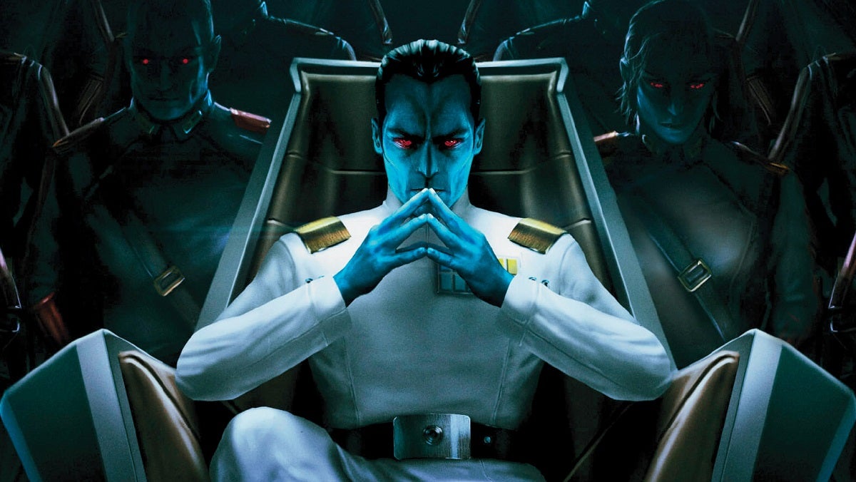 Inset of San Diego Comic-Con 2109 exclusive cover of Thrawn: Treason by Two Dots studio.
