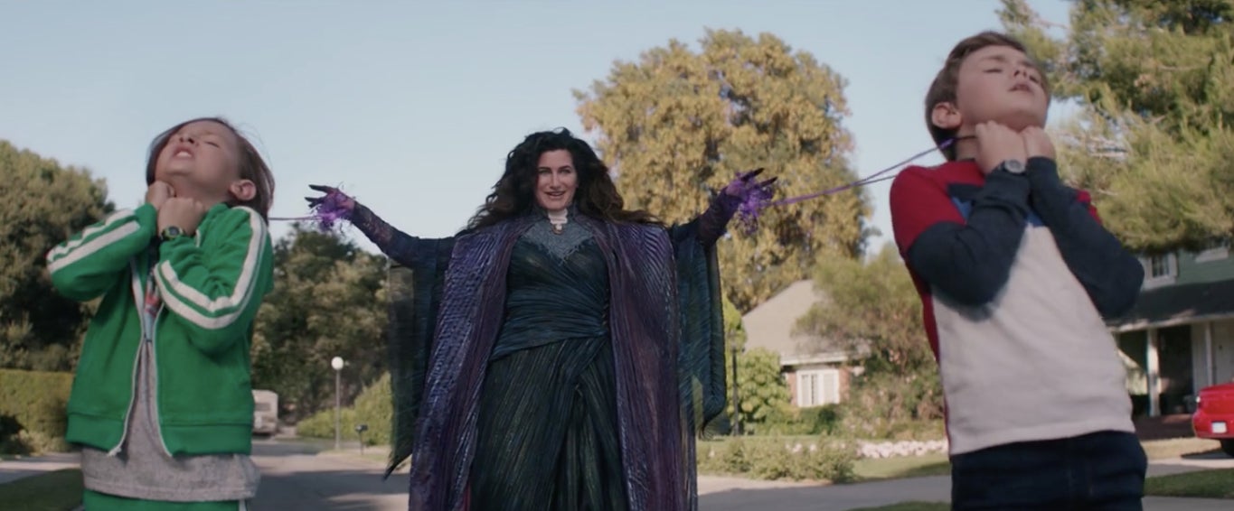 Agatha threatening Wanda’s twins.