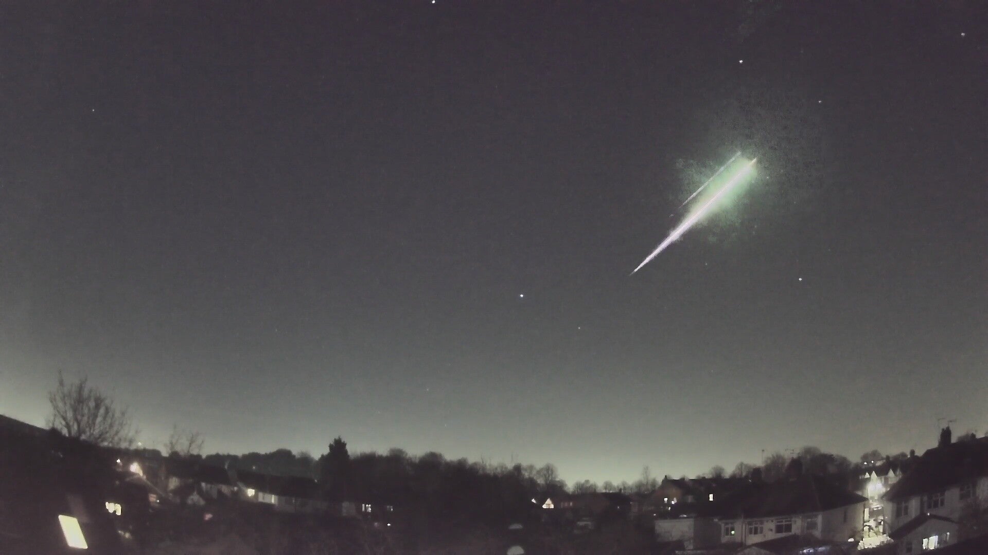 The fireball, as seen over the UK and northern Europe on Feb. 28, 2021.