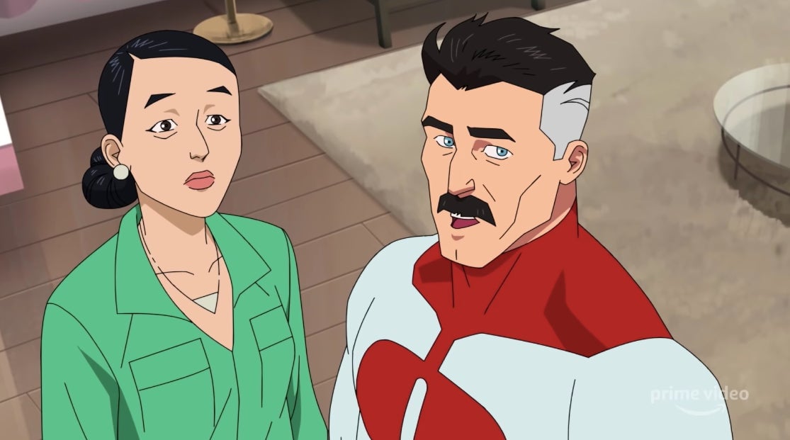 Debbie and Omni-Man.