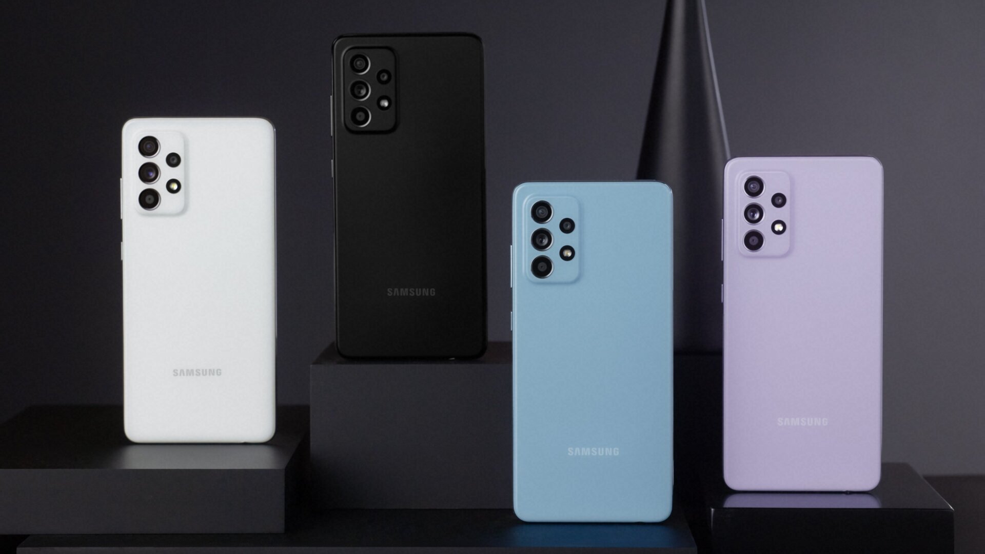 The names of the four colors Samsung is using on the new A-series are (wait for it): Awesome Violet, Awesome Blue, Awesome Black, and Awesome White. Awesome. 
