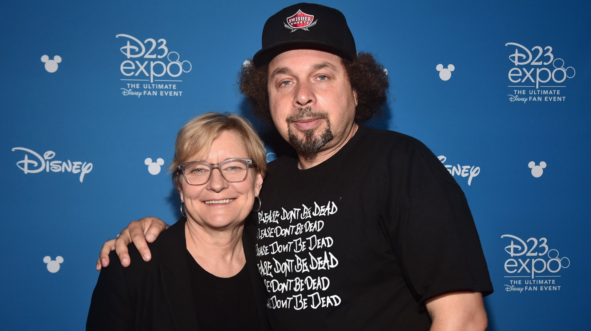 Kari Skogland and Malcolm Spellman at D23 in 2019.