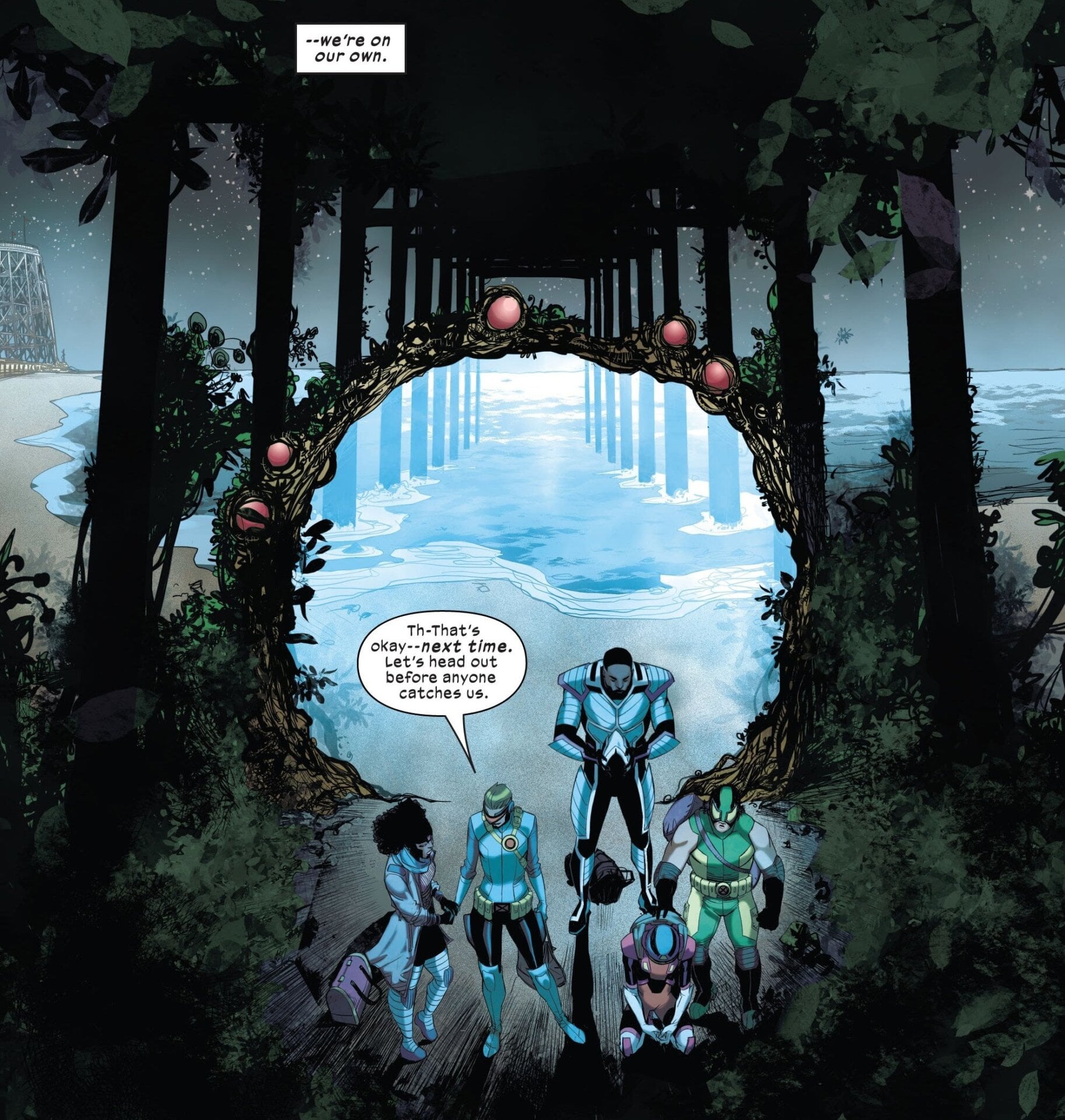 The new kids realizing they can’t get to Krakoa via gate.