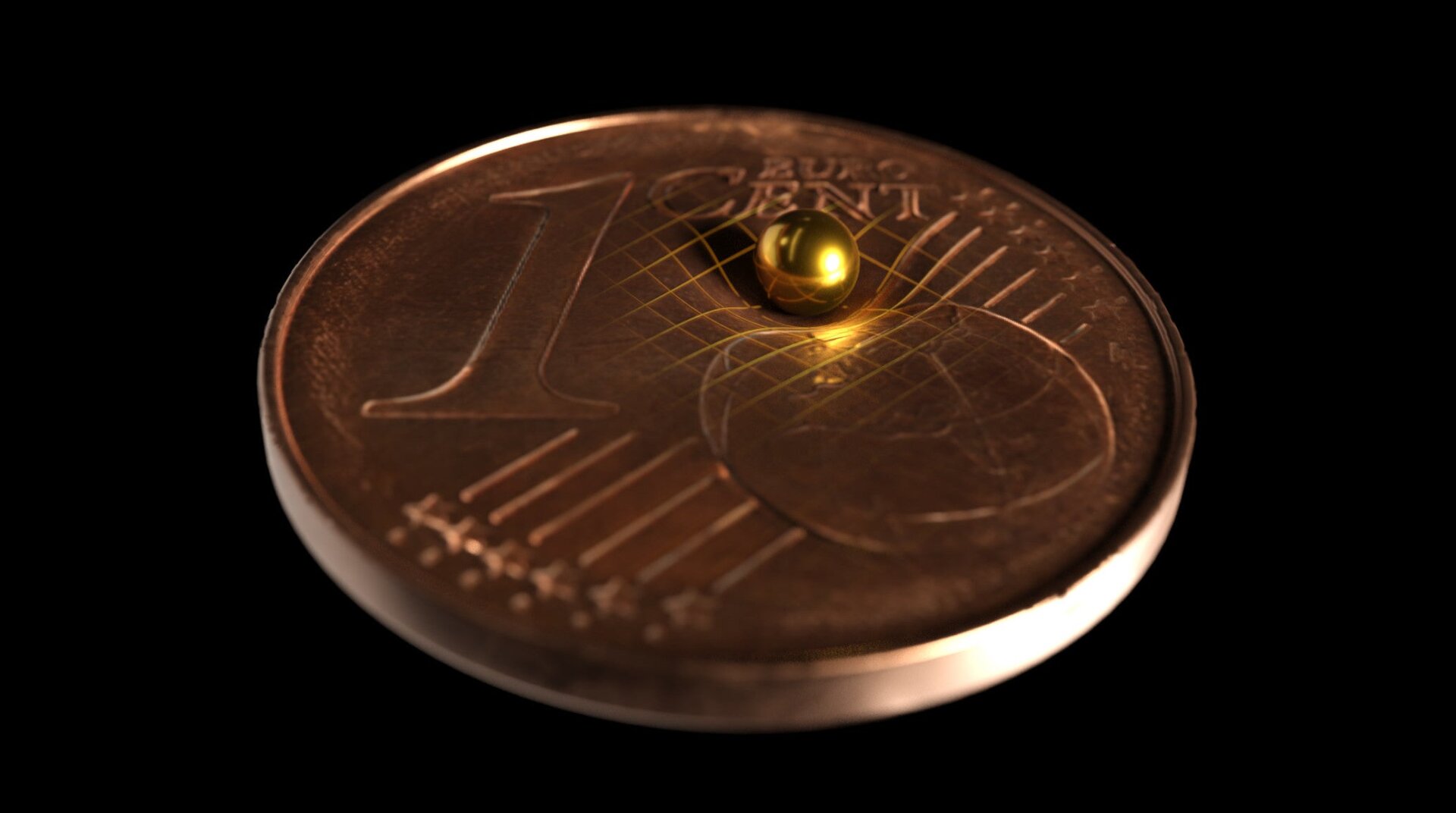 Gravity can be understood as originating from a warping of space-time, which is shown in this artist impression.