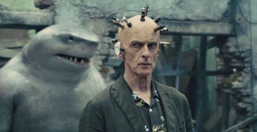 The Thinker being interrogated.