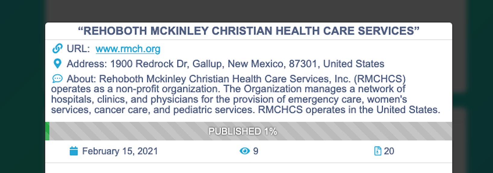 Screenshot: Conti Ransomware Leak Site