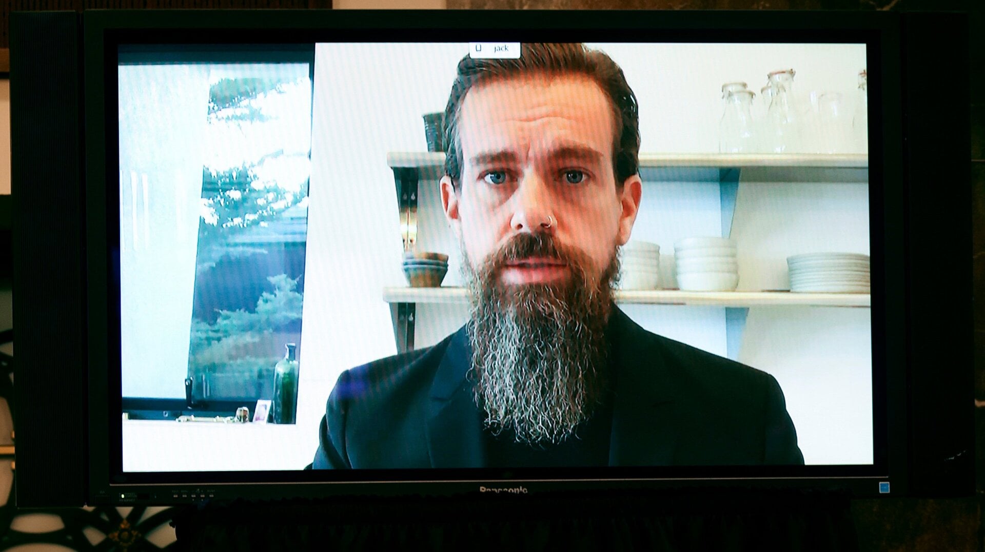 Twitter CEO Jack Dorsey at a Congressional hearing in November 2020.