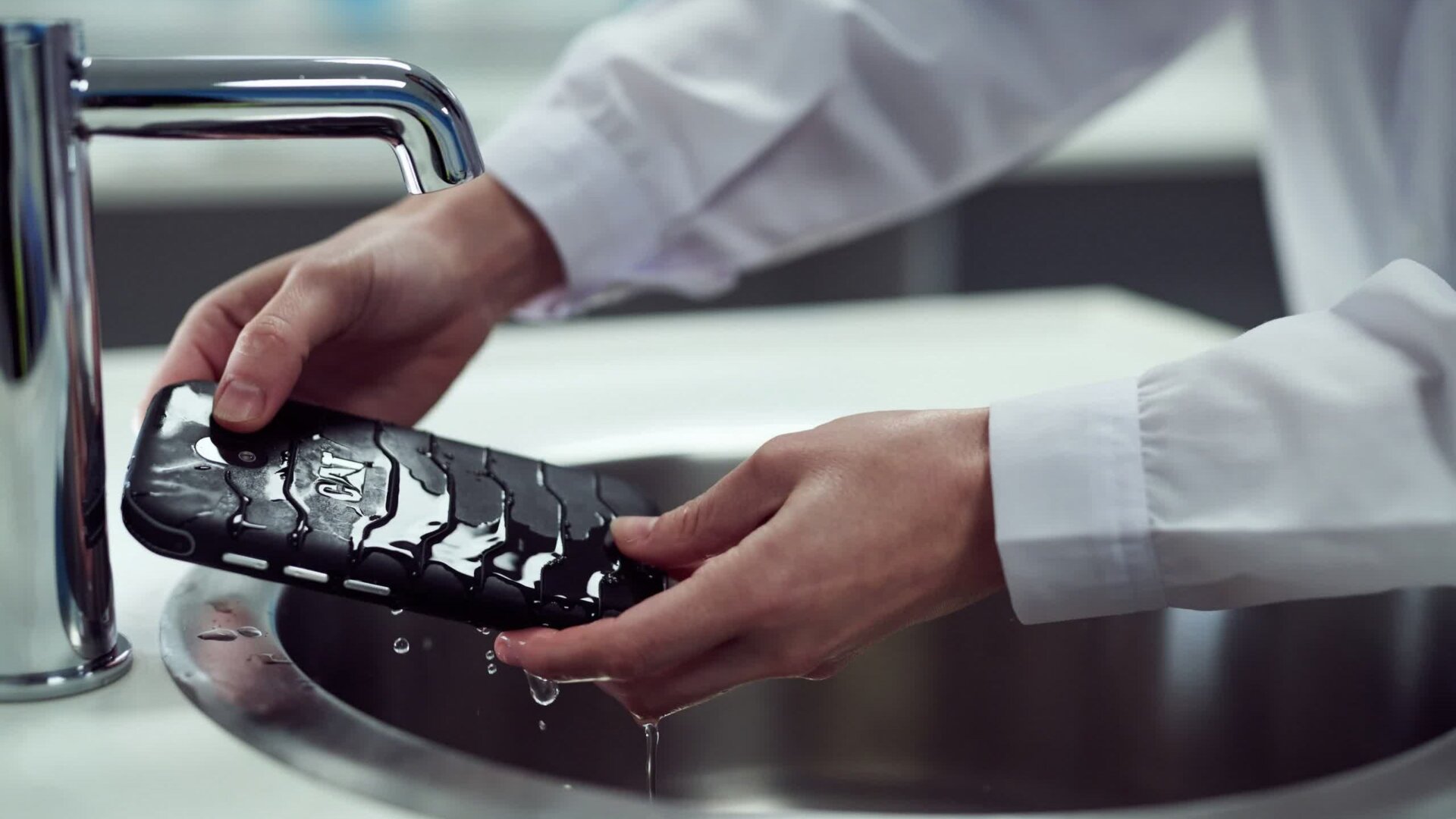 It’s a smartphone you can wash with soap and water.