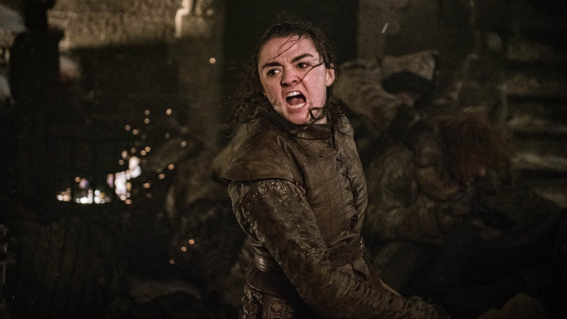 Maisie Williams as Arya Stark in Game of Thrones’ eighth season.