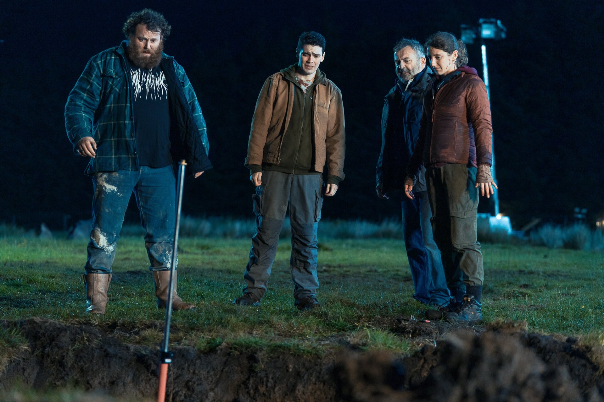 The road crew makes an unpleasant after-hours discovery.