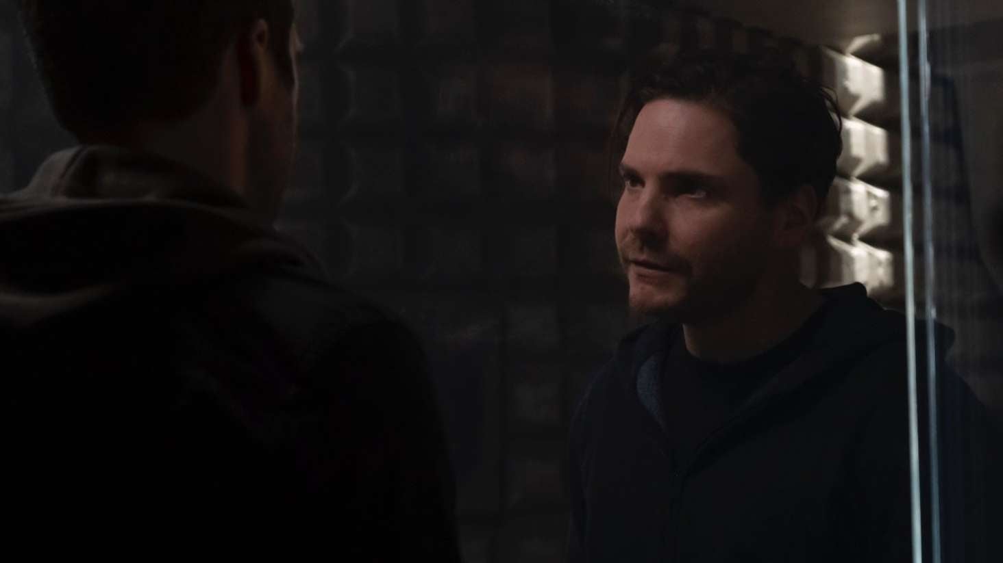 Zemo and Bucky chatting.